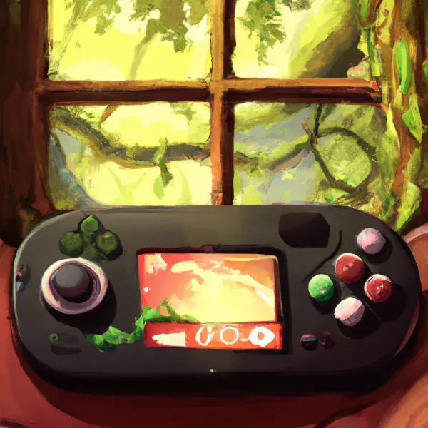 nintendo switch, anime oil painting, high resolution, ghibli inspired, 4k
