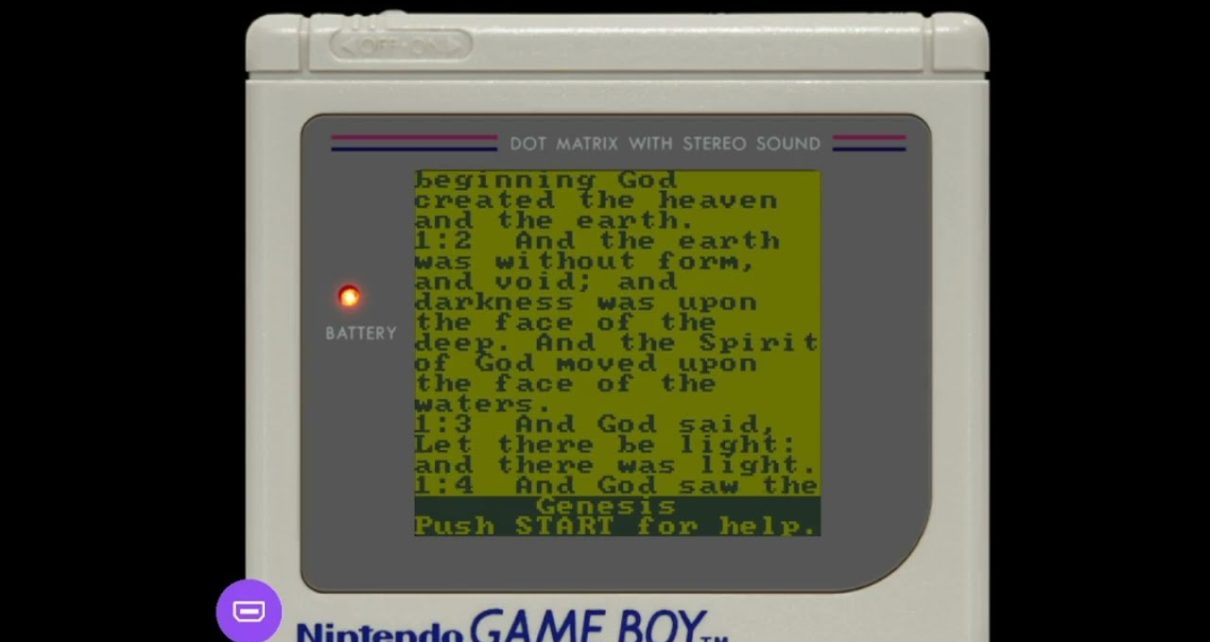 King James Bible gameboy