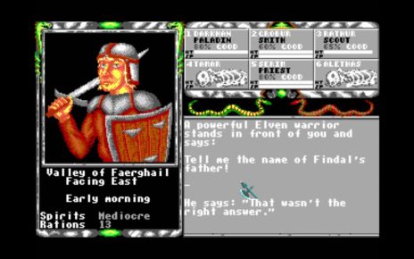 Legend of Faerghail PC MSDOS