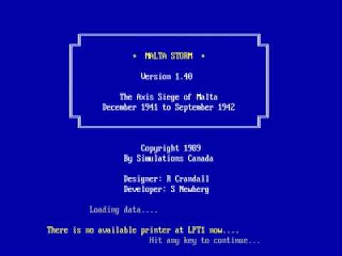 Malta Storm PC MSDOS