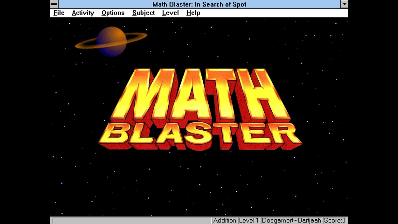Math Blaster! PC MSDOS