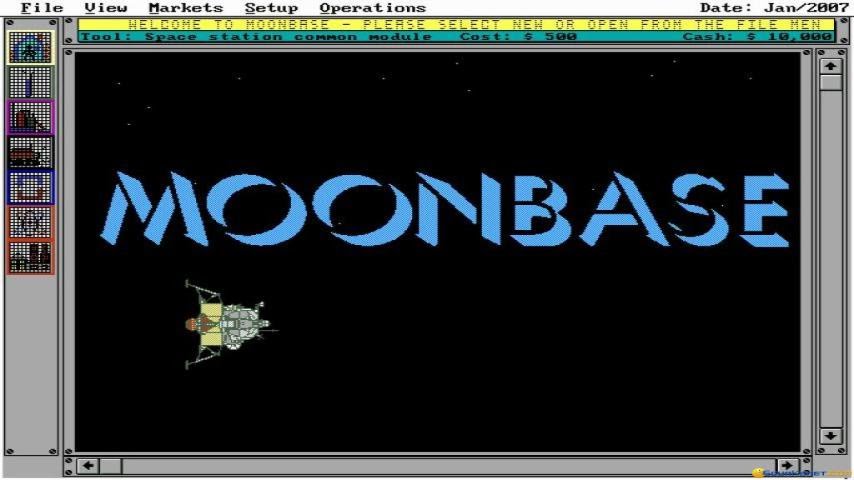 Moonbase (video game) PC MSDOS