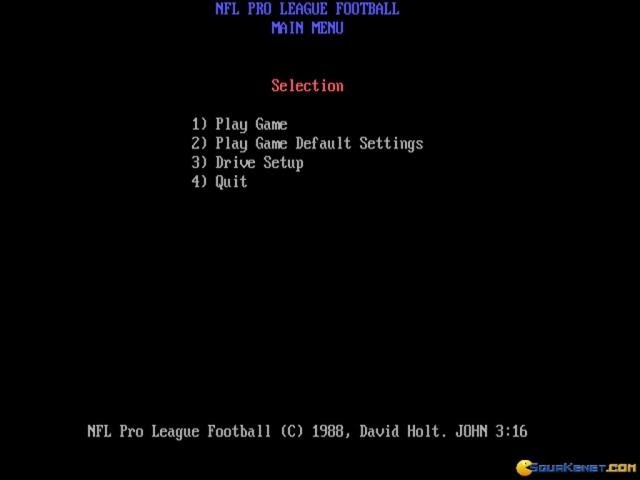 NFL Pro League Football PC MSDOS