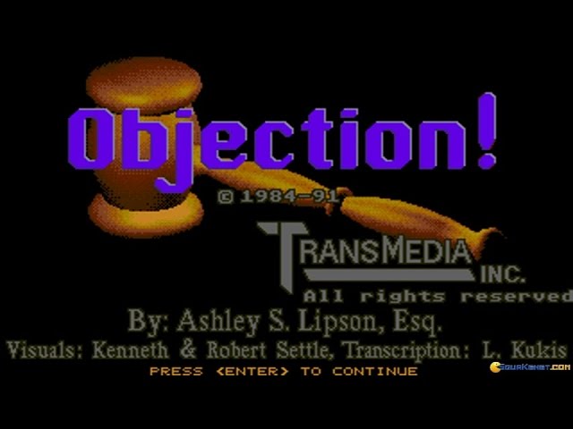 Objection! (video game) PC MSDOS