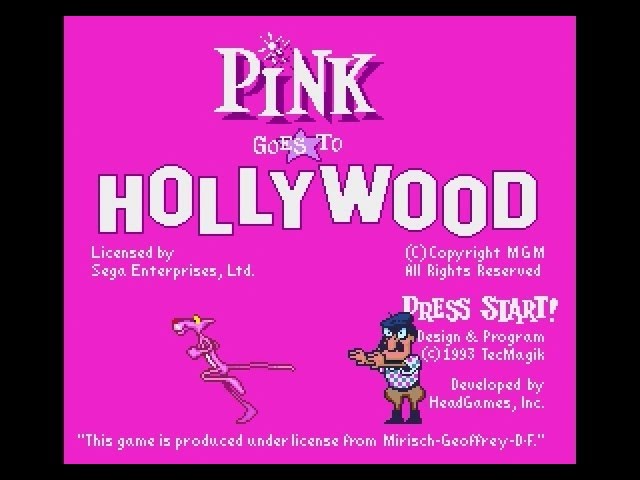 Pink Goes To Hollywood MEGADRIVE