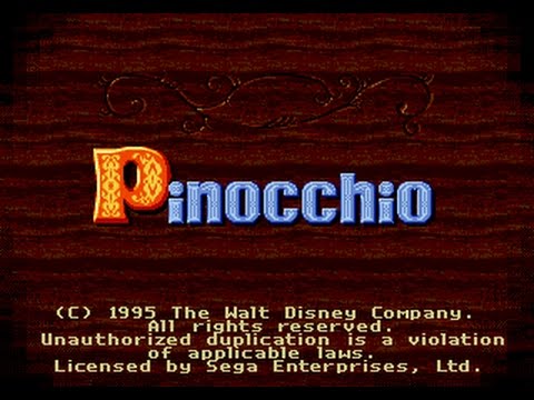 Pinocchio MEGADRIVE