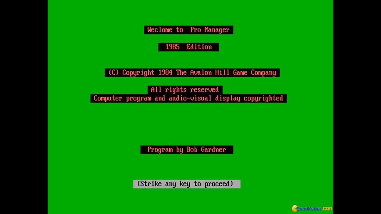 Pro Manager PC MSDOS