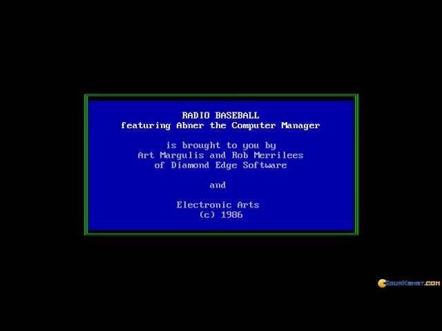 Radio Baseball PC MSDOS