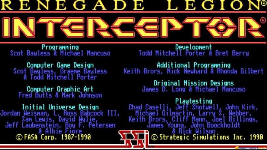 Renegade Legion: Interceptor PC MSDOS