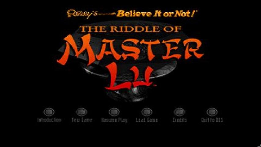 Ripley's Believe It or Not!: The Riddle of Master Lu PC MSDOS