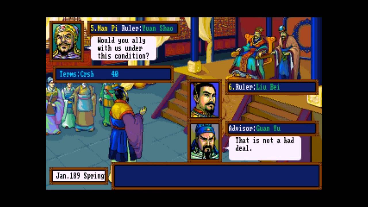 Romance of the Three Kingdoms III: Dragon of Destiny PC MSDOS