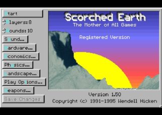 Scorched Earth (video game) PC MSDOS