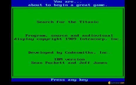 Search for the Titanic PC MSDOS
