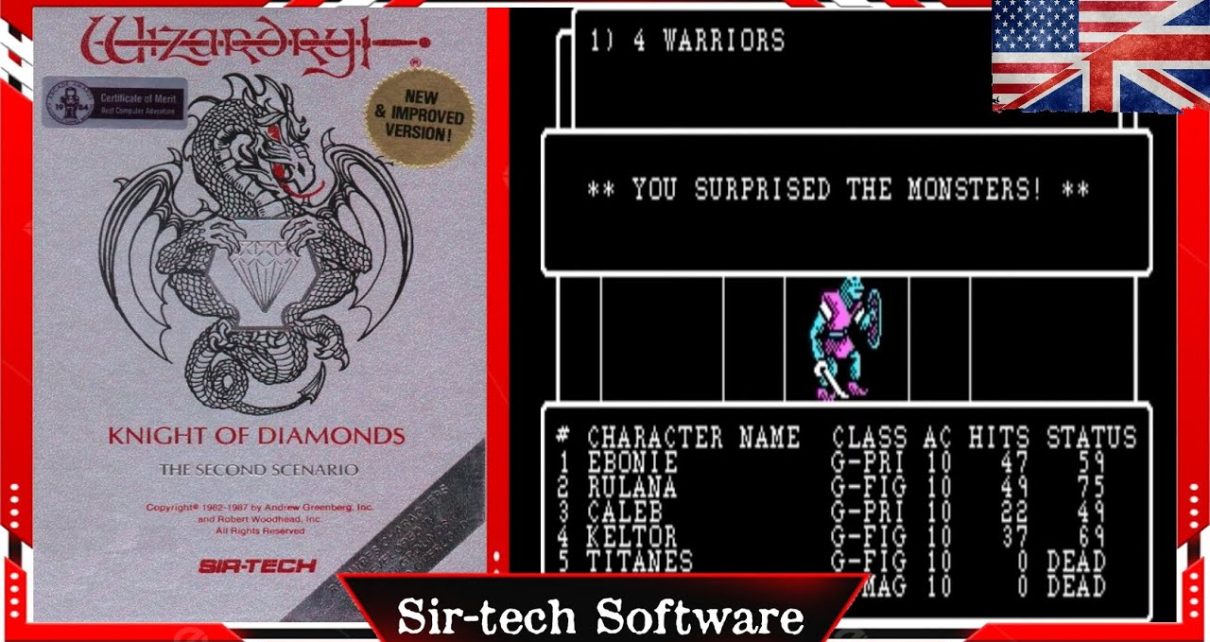 Wizardry II: Knight of Diamonds - The Second Scenario JAPAN" NINTENDO NES