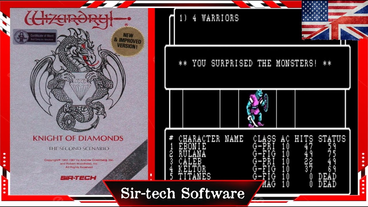 Wizardry II: Knight of Diamonds - The Second Scenario JAPAN" NINTENDO NES