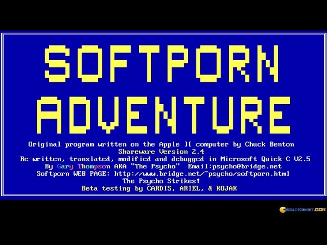 Softporn Adventure PC MSDOS