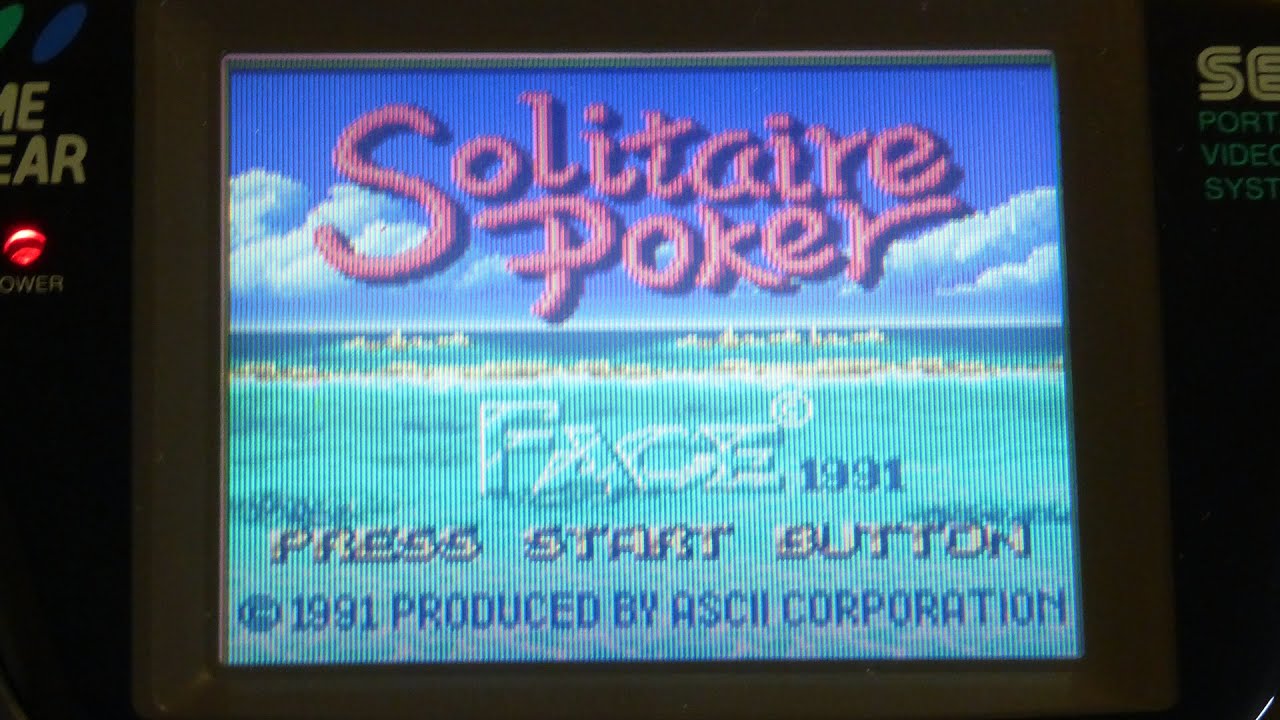 "Solitaire Poker GAME GEAR