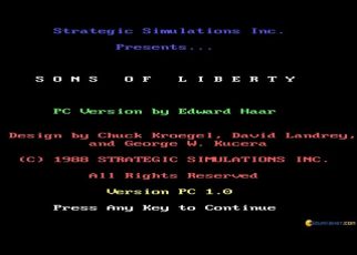 Sons of Liberty (video game) PC MSDOS