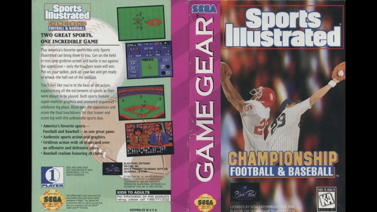 Sports Illustrated Championship Football & Baseball GAME GEAR