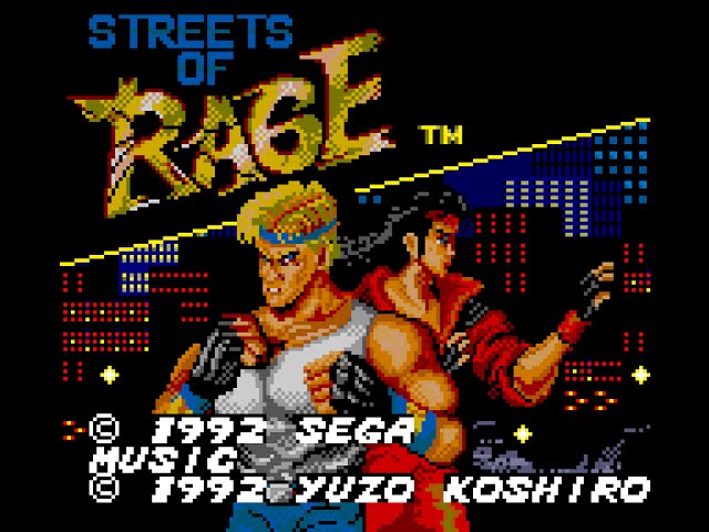 "Streets of Rage GAME GEAR