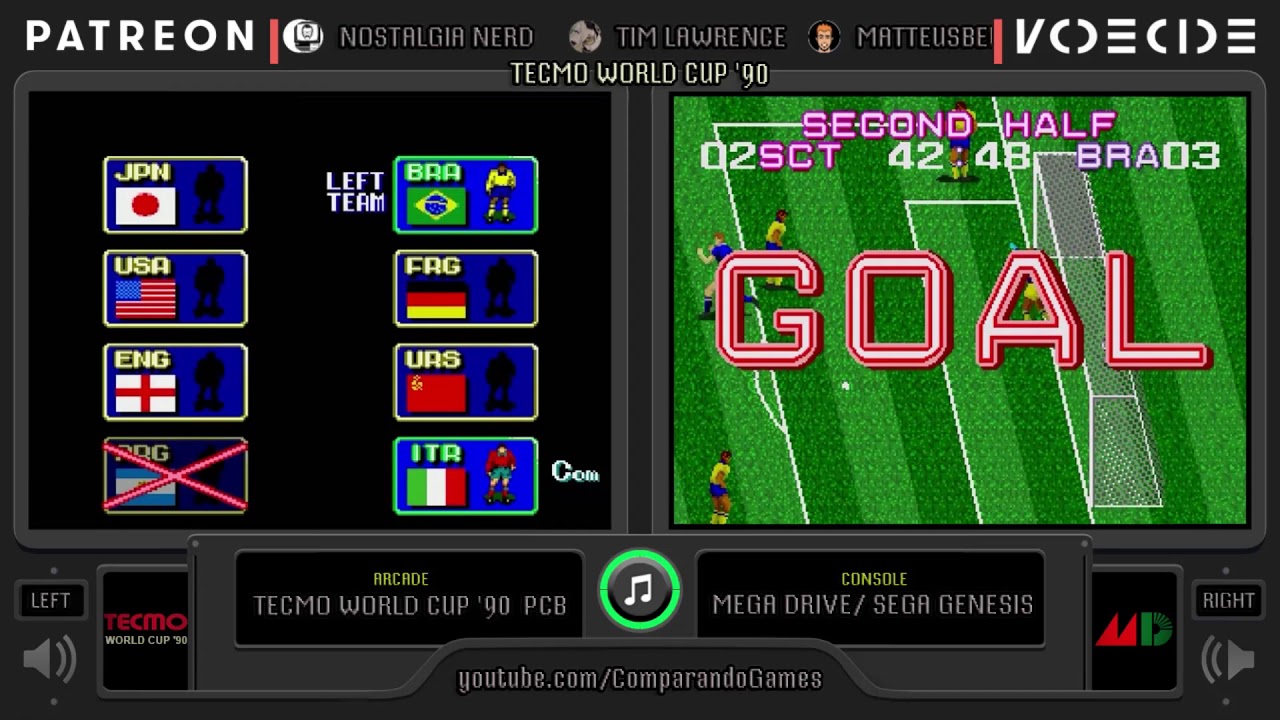 Tecmo World Cup '92JP" MEGADRIVE
