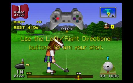 •Hot Shots GolfNA•Minna no GolfJP" PLAY STATION 1 PS1