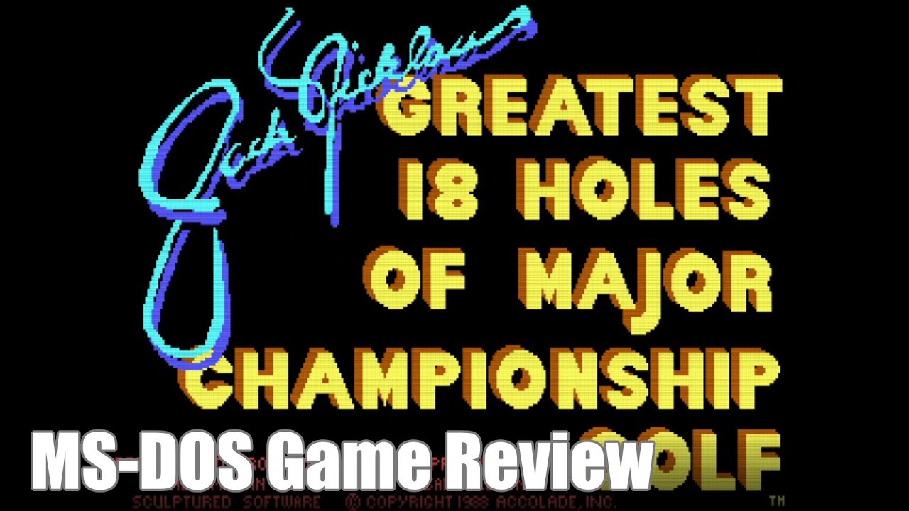 Tournament Golf (1988 video game) PC MSDOS