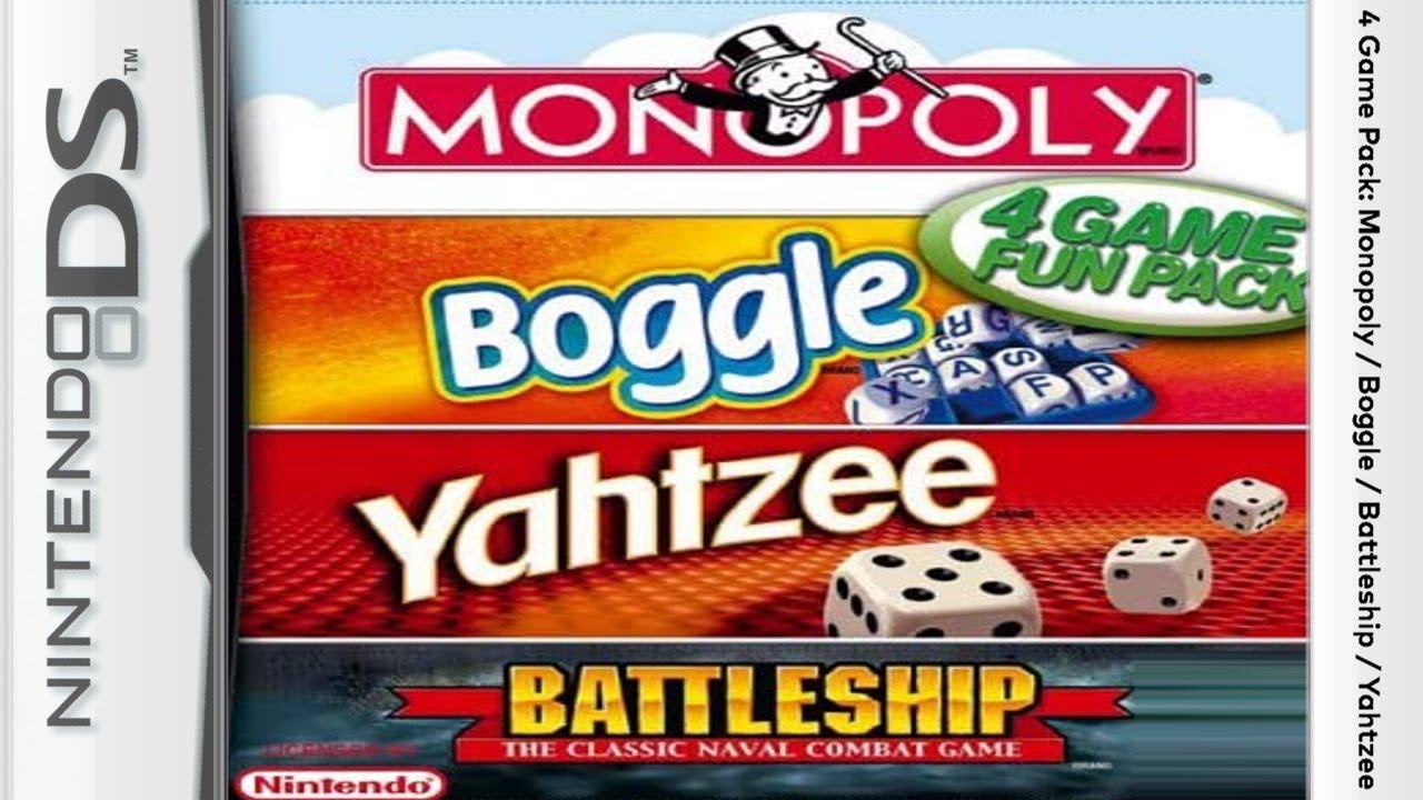 Monopoly / Boggle / Yahtzee / Battleship Nintendo DS