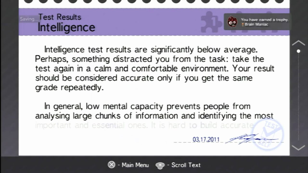 TestYourself: Psychology PS3 PLAY STATION 3