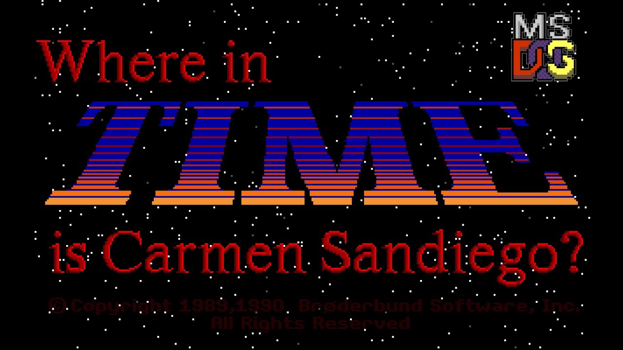 Where in Time Is Carmen Sandiego? (video game) PC MSDOS