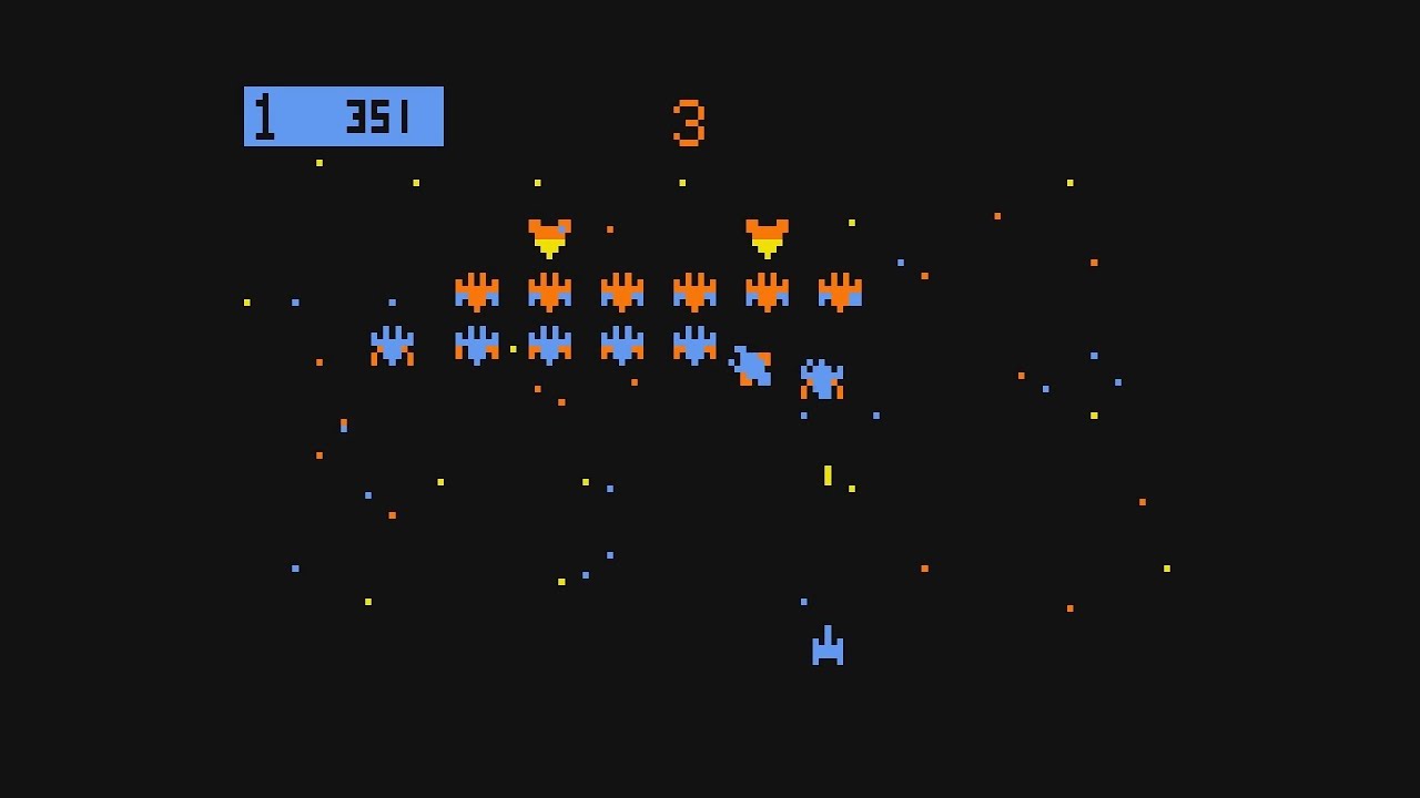 Galaxian (1981) (later retitled Galactic Invasion) Bally Astrocade Arcade Astrovision