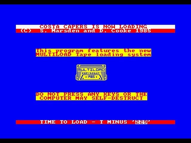 Costa Capers  AMSTRAD CPC