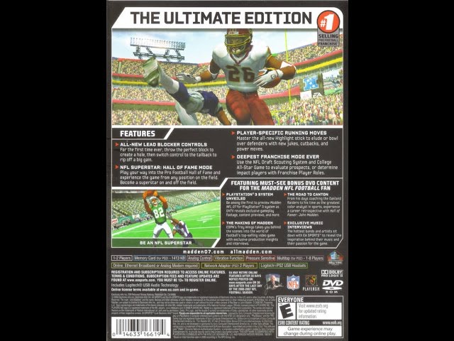 •Madden NFL 07 (Hall of Fame Edition)NA" PLAYSTATION 2